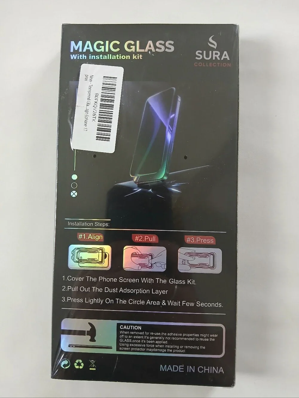 New Sura Collection Magic Temper Glass Screen Protector For iphone 17Pro